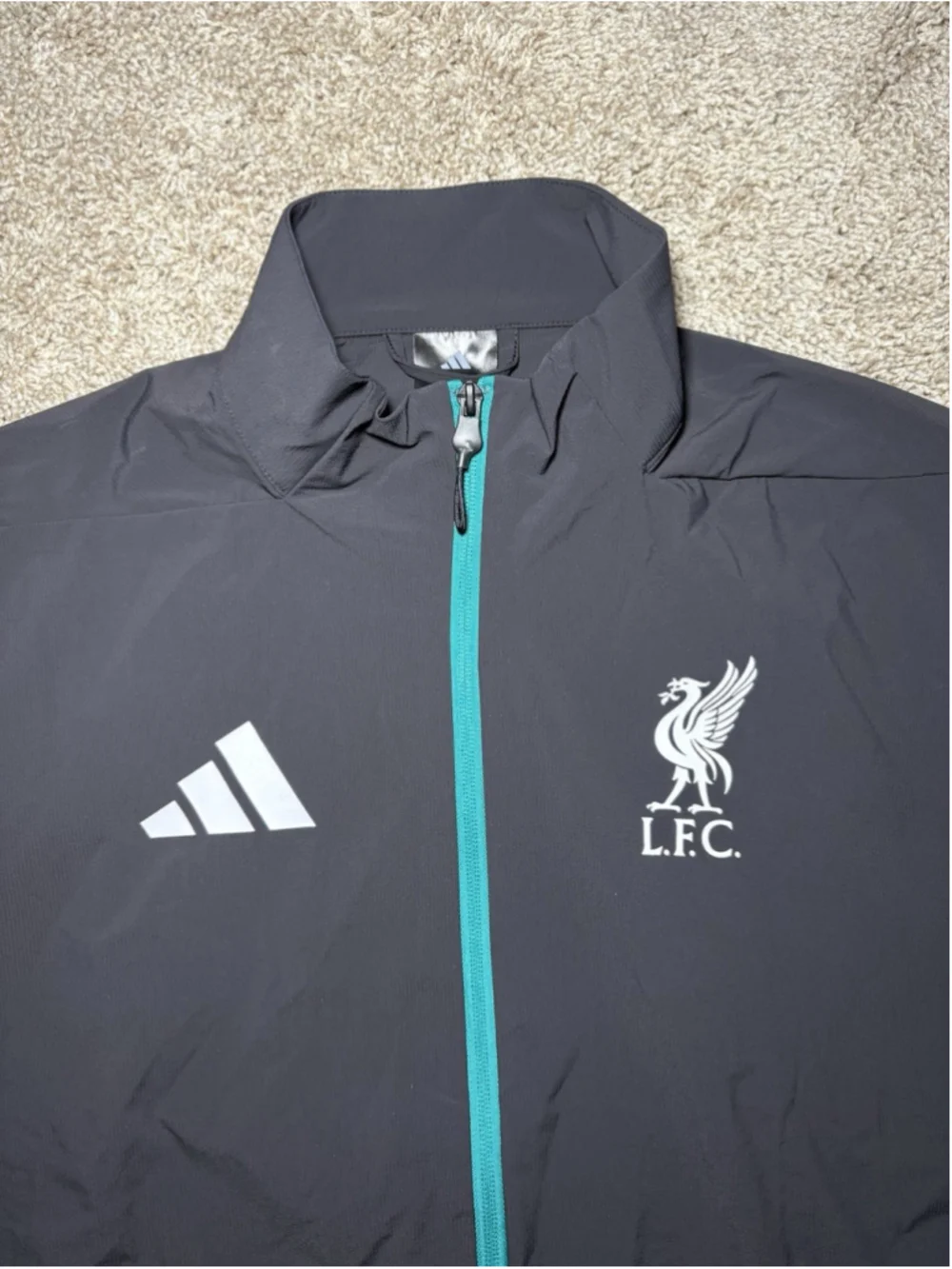 Adidas Liverpool FC Anthem Track Jacket JZ0138 Men's S Black Teal Pink White NWT
